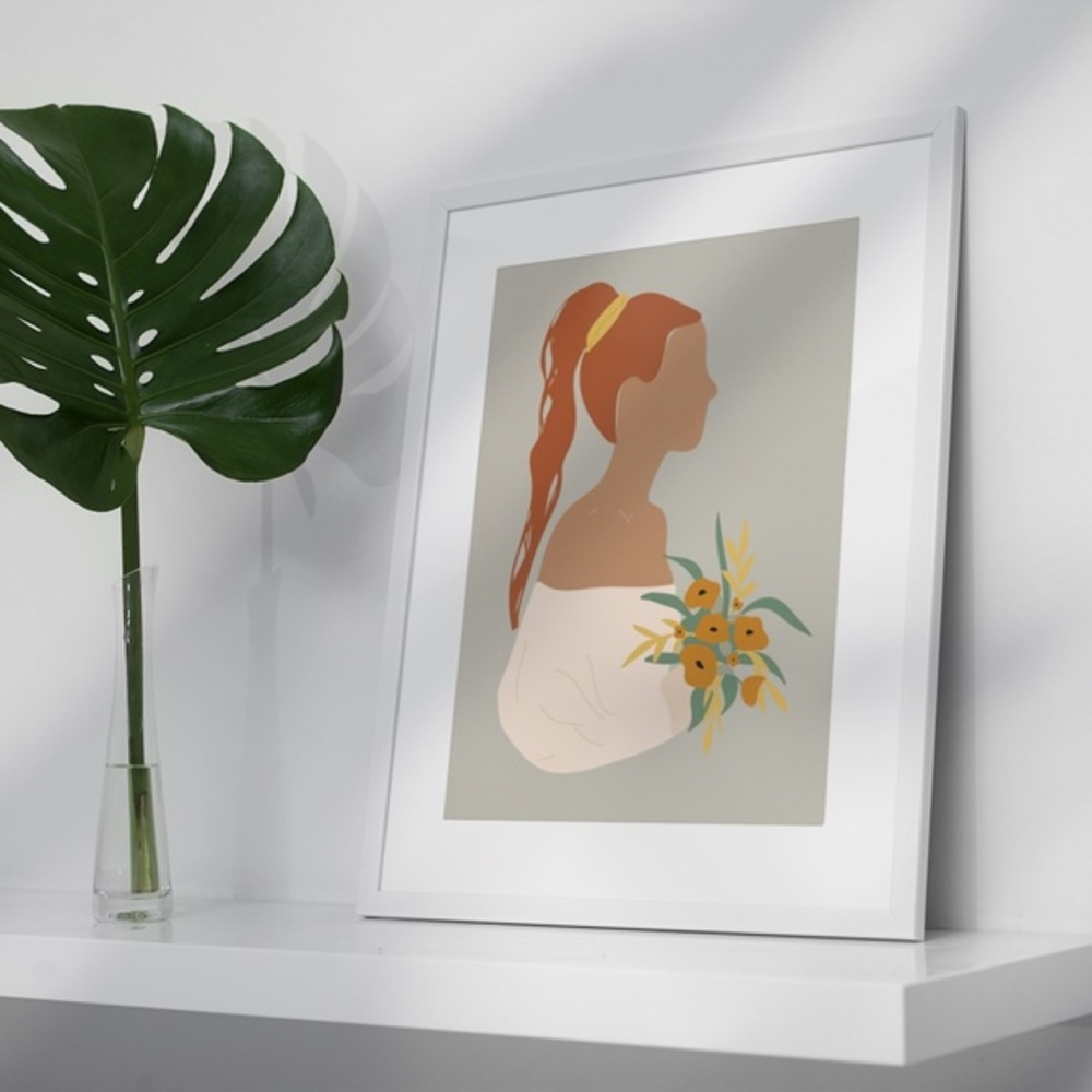 Wall Art Boho Woman Print Illustration Unframed - Picture 8 of 8